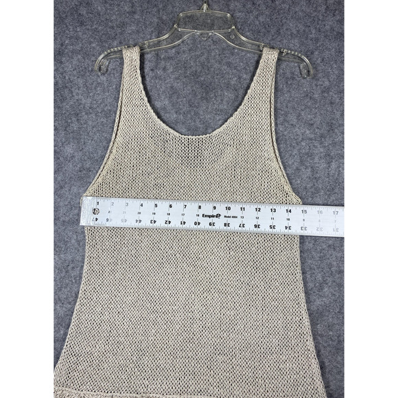 Brunello Cucinelli Sweater Womens Large Beige Cotton Knit Fringe Made in Italy - Picture 5 of 16